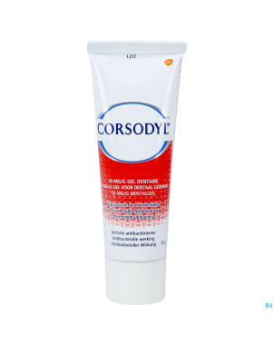 Corsodyl 10mg/g gel dentaire tube  50g