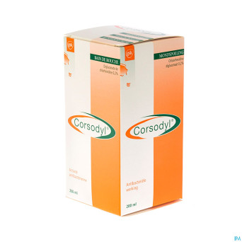 Corsodyl 2mg/ml sol bain bouche 200ml