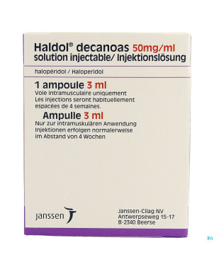 Haldol decanoas amp 1 x 3 ml 50 mg/ml