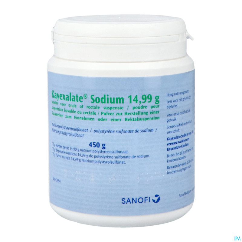 Kayexalate natrium pulv 1 x 450 g