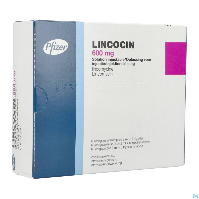 Lincocin amp ser inj 6 x 600 mg/2 ml