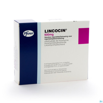 Lincocin amp ser inj 6 x 600 mg/2 ml