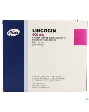 Lincocin amp ser inj 6 x 600 mg/2 ml