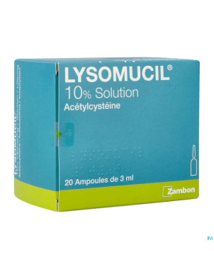 Lysomucil 10% amp 20 x 300 mg/3 ml
