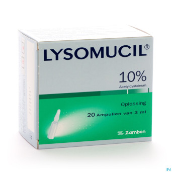 Lysomucil 10% amp 20 x 300 mg/3 ml