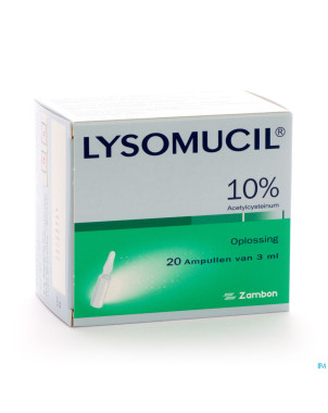Lysomucil 10% amp 20 x 300 mg/3 ml