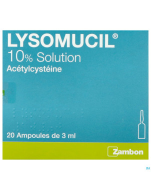 Lysomucil 10% amp 20 x 300 mg/3 ml