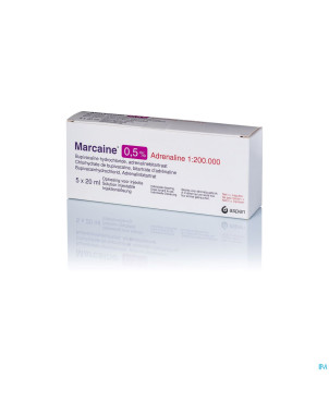 Marcaine+adren. sol.inj.5x20ml 50 %