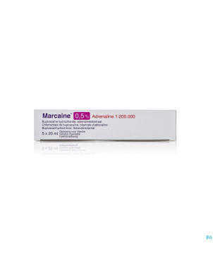 Marcaine+adren. sol.inj.5x20ml 50 %