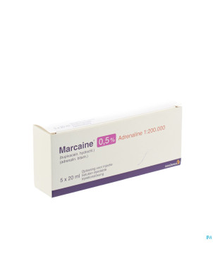 Marcaine+adren. sol.inj.5x20ml 50 %