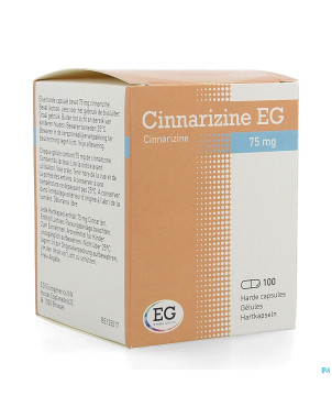 Cinnarizine eg caps  100 x 75 mg