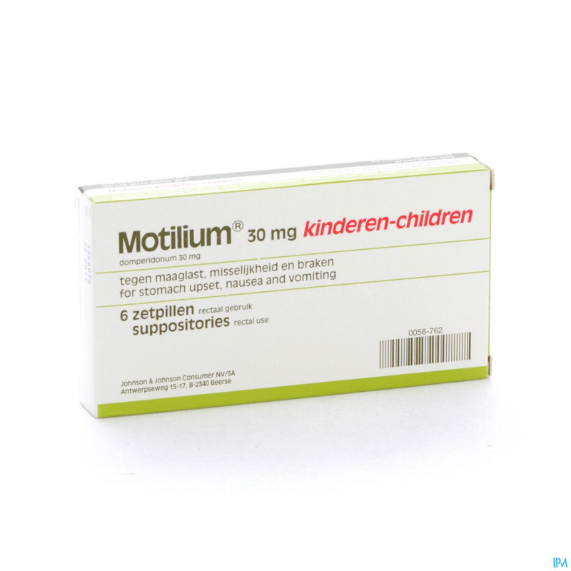 Motilium supp inf  6 x 30 mg