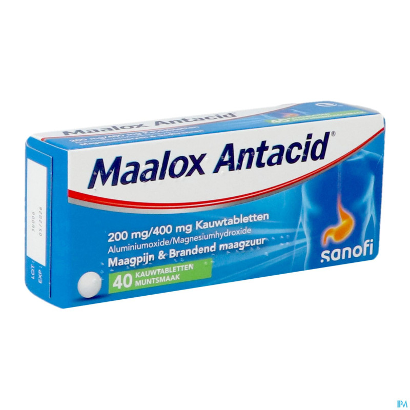 Maalox antacid 200/400 comp  40