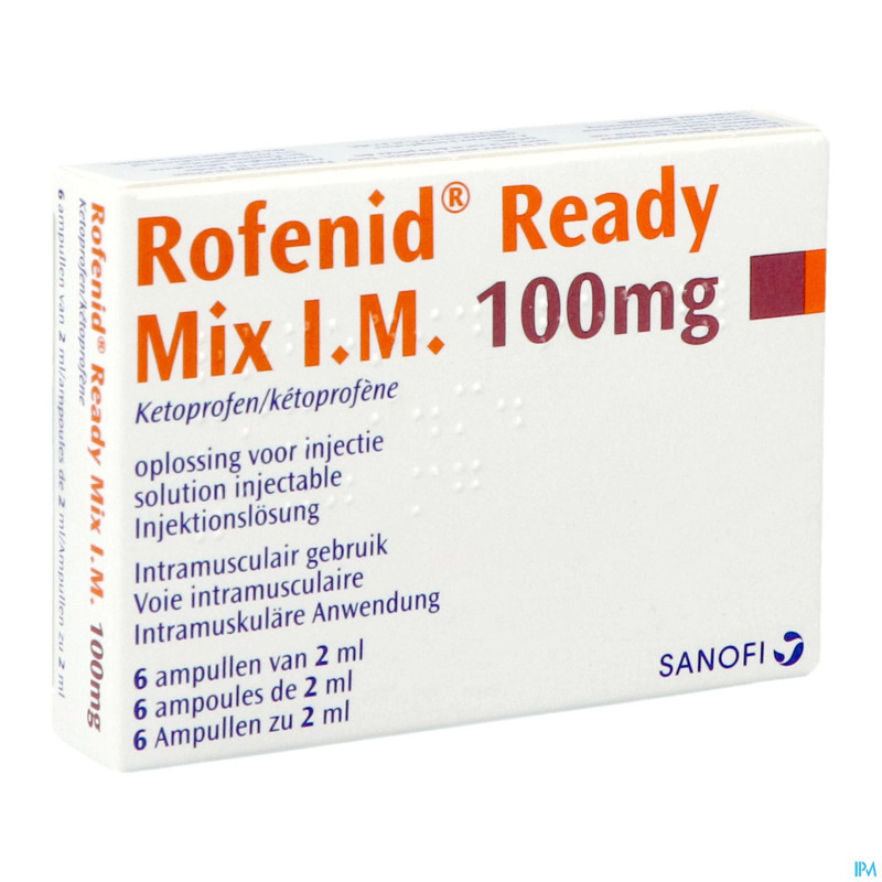 Rofenid ready mix amp 6 x 100mg/2ml
