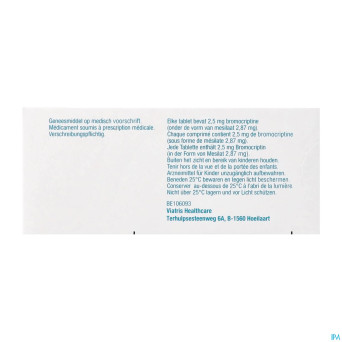 Parlodel comp   30 x  2,5 mg