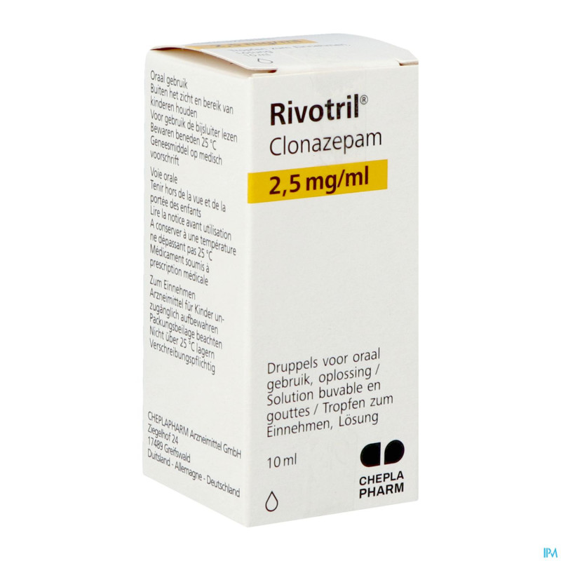 Rivotril 2,5 mg/ml gutt 10ml