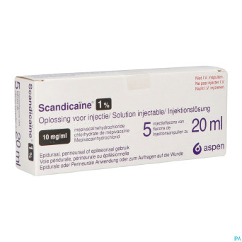 Scandicaine sol. inj. 5 x 20 ml 1 %
