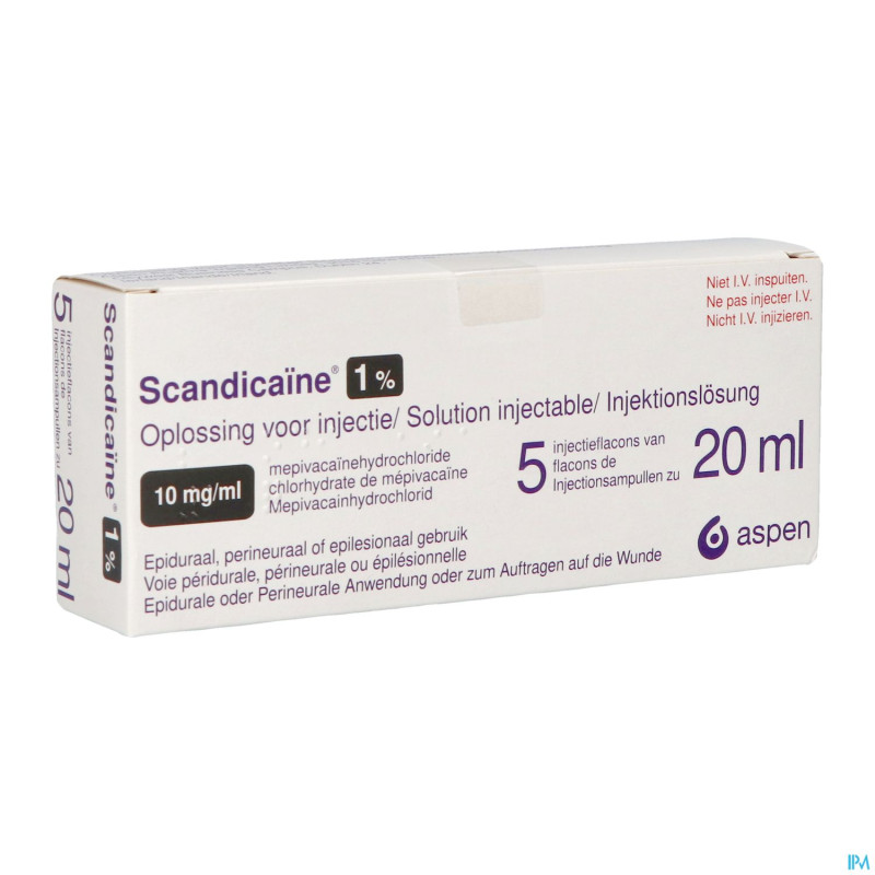 Scandicaine sol. inj. 5 x 20 ml 1 %