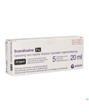 Scandicaine sol. inj. 5 x 20 ml 1 %