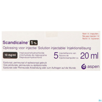 Scandicaine sol. inj. 5 x 20 ml 1 %
