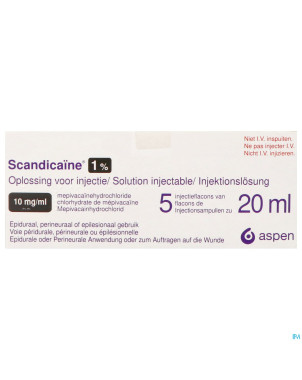 Scandicaine sol. inj. 5 x 20 ml 1 %