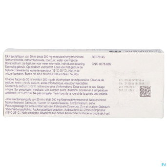 Scandicaine sol. inj. 5 x 20 ml 1 %