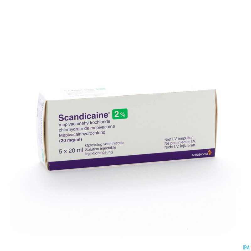 Scandicaine sol. inj. 5 x 20 ml 2 %