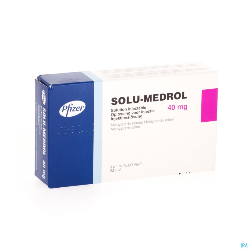 Solu-medrol sab act-o-vial 3 x 40mg/1ml