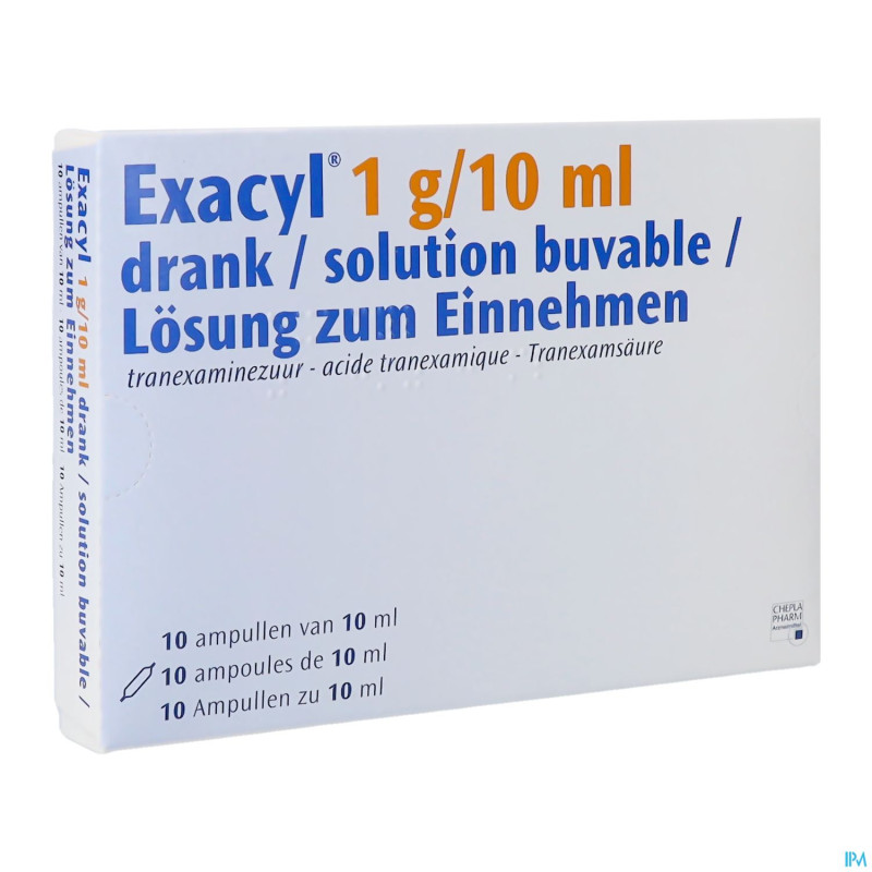 Exacyl amp per os 10x1g/10ml