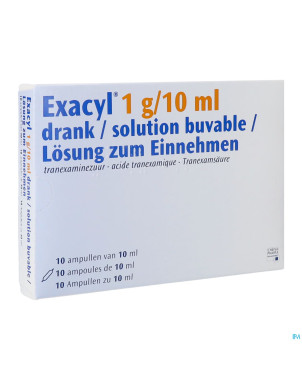 Exacyl amp per os 10x1g/10ml