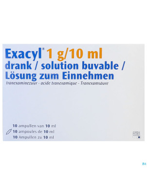 Exacyl amp per os 10x1g/10ml