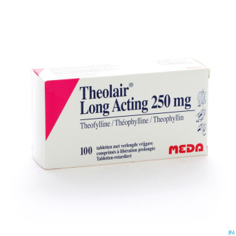 Theolair l a  250 comp 100 x 250 mg