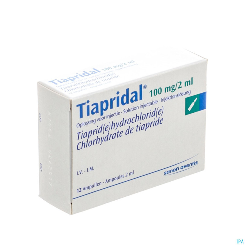 Tiapridal amp inj 12 x 100 mg/2 ml