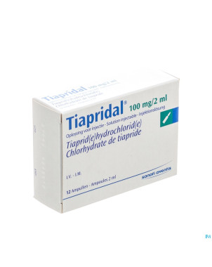 Tiapridal amp inj 12 x 100 mg/2 ml