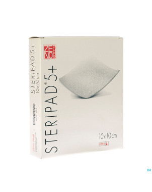 Steripad 5+    10,0x10,0cm 10 12pl cp ster