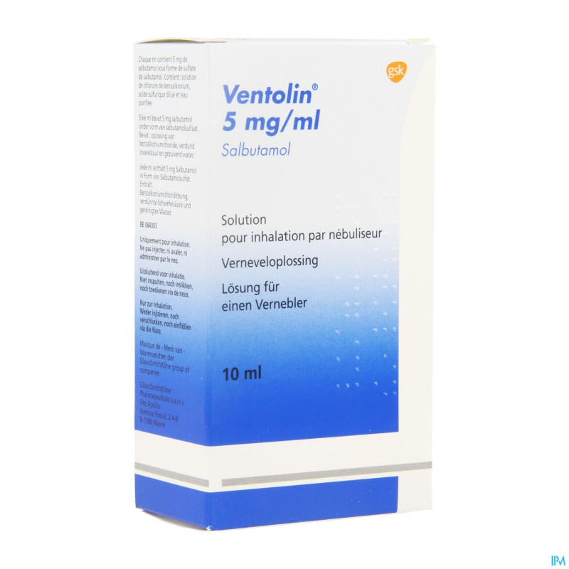 Ventolin sol neb 1 x 10 ml  0,5%