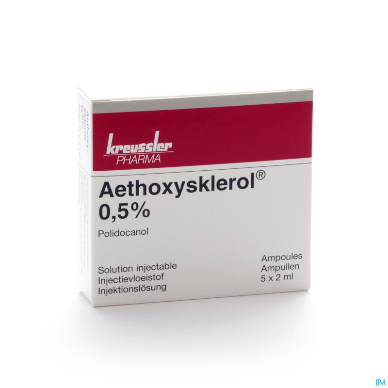 Aethoxysklerol amp. 5 x 2 ml 0,5 %