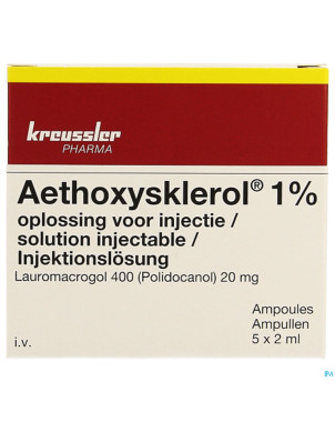 Aethoxysklerol amp. 5 x 2 ml 1 %