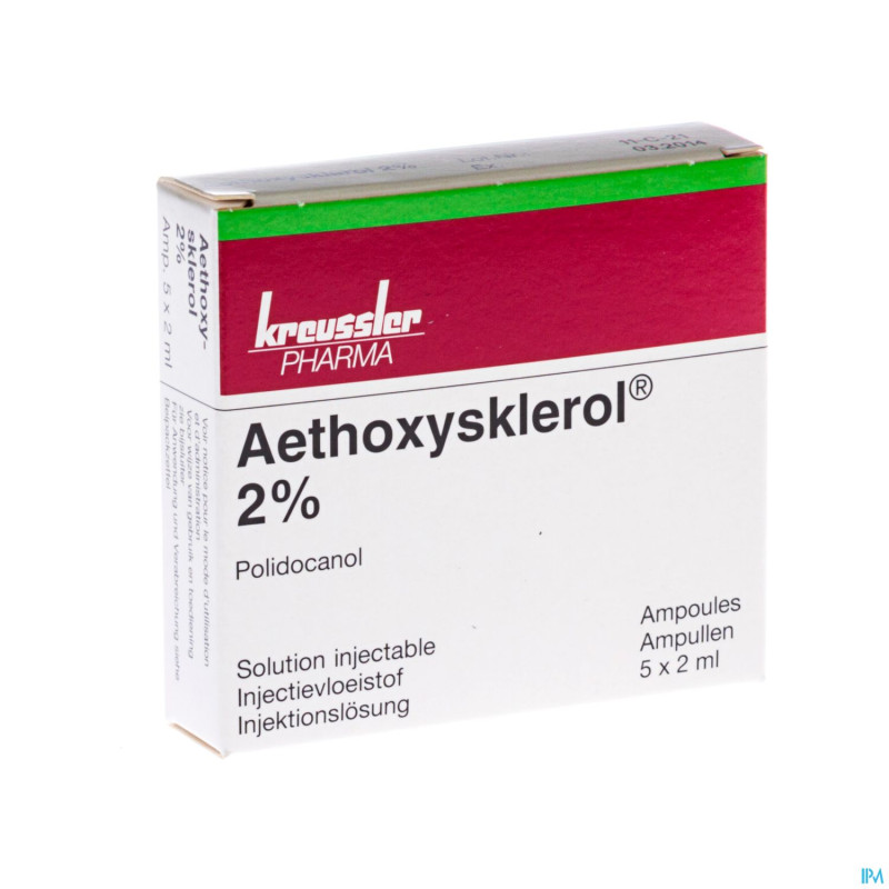 Aethoxysklerol amp. 5 x 2 ml 2 %