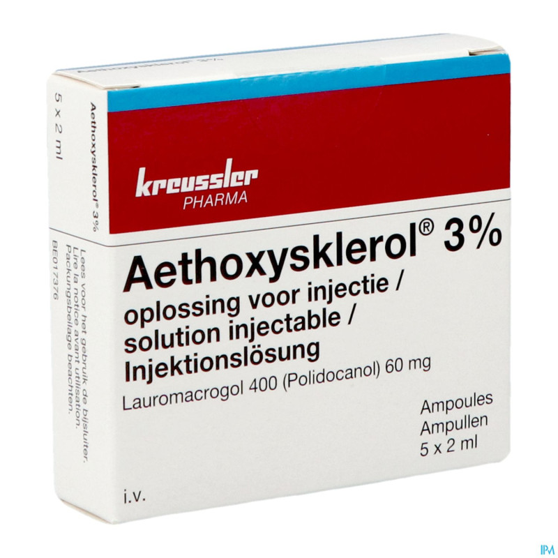 Aethoxysklerol amp. 5 x 2 ml 3 %