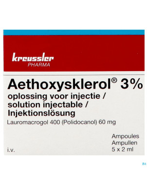 Aethoxysklerol amp. 5 x 2 ml 3 %