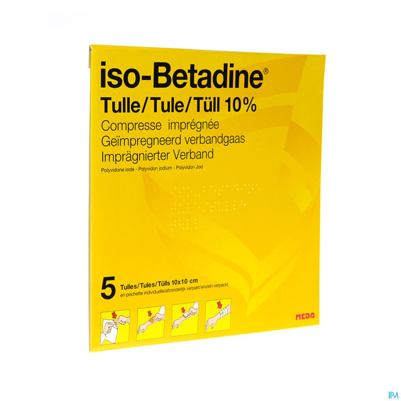 Iso betadine tulles compr  5 10x10