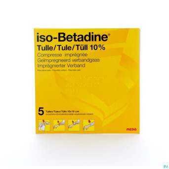 Iso betadine tulles compr  5 10x10