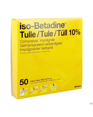 Iso betadine tulles compr 50 10x10