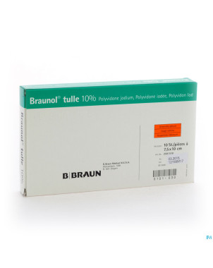 Braunol tulle 7,5 x 10 cm - 10