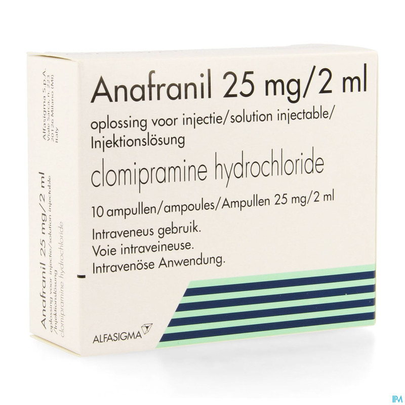 Anafranil amp inj 10 x 25mg/2 ml