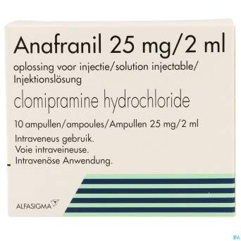 Anafranil amp inj 10 x 25mg/2 ml