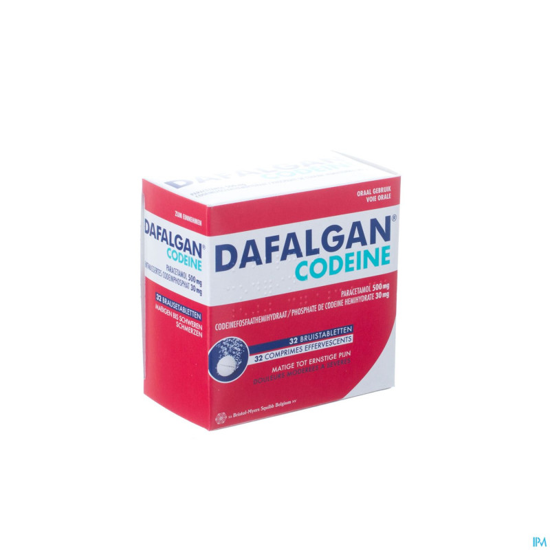 Dafalgan codeine eff 500mg tabl 32
