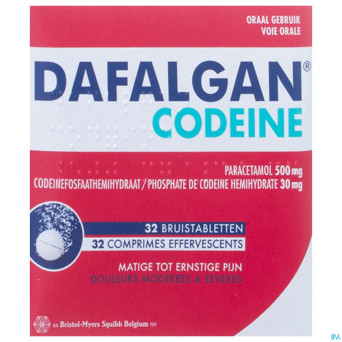 Dafalgan codeine eff 500mg tabl 32