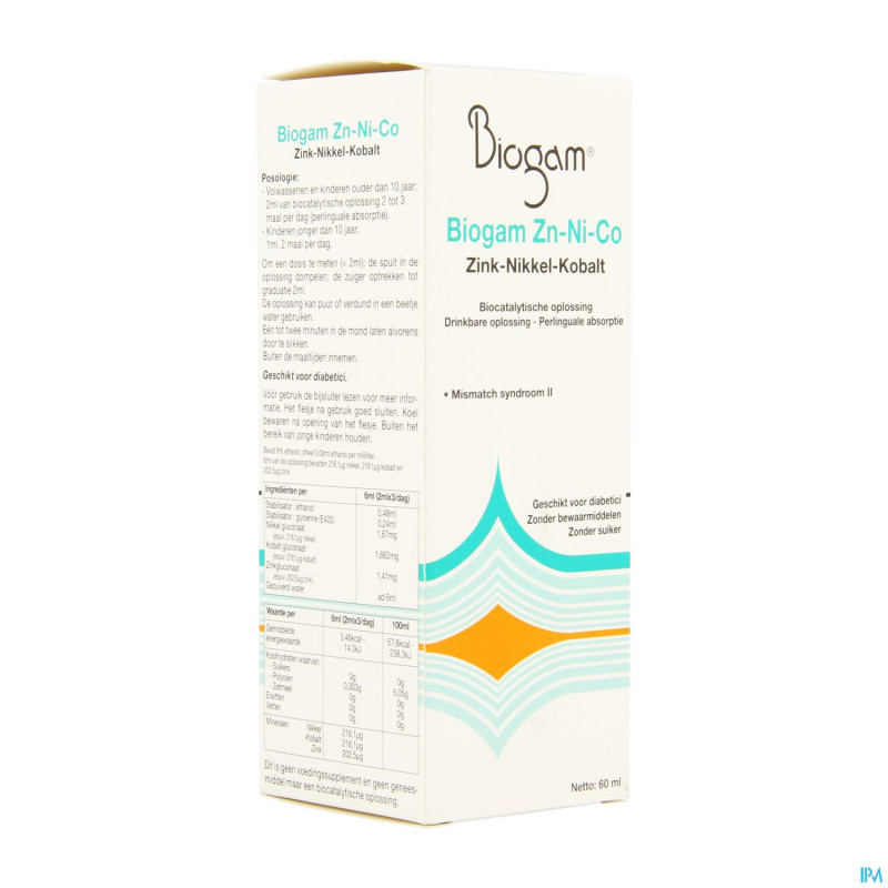 Biogam zn-ni-co    fl 60ml